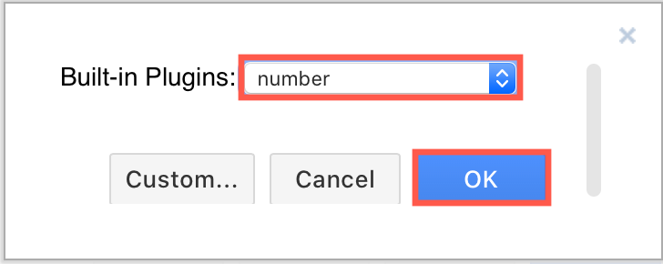 Add the number plugin