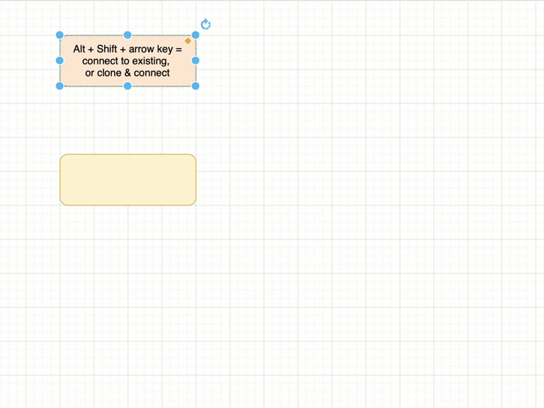 Clone and connect shapes with the Alt+Shift+Arrow keys shortcut