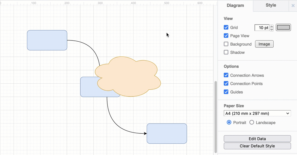 Bring overlapping shapes to the front or send them to the back via the Arrange tab