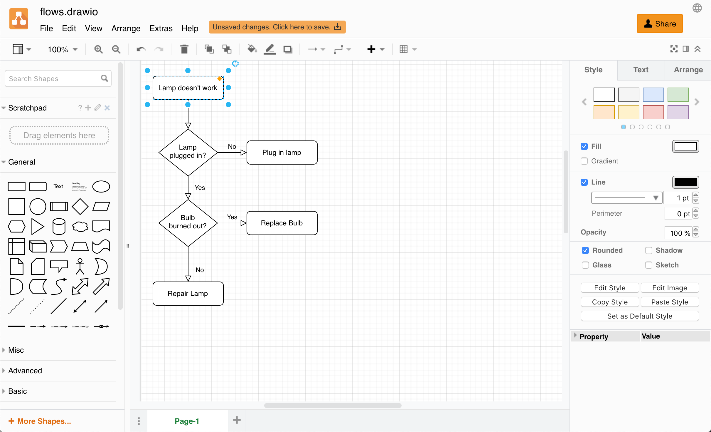 Start a new diagram from a template at diagrams.net