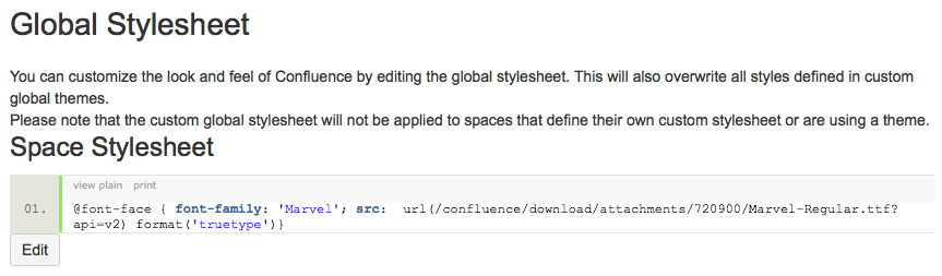 Configure COnfluence Server to use fontCss rules in diagrams.net