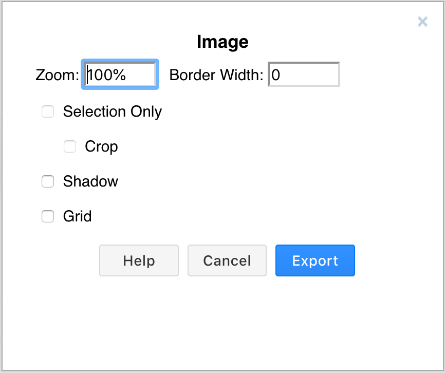 Choose the export settings for the JPEG image