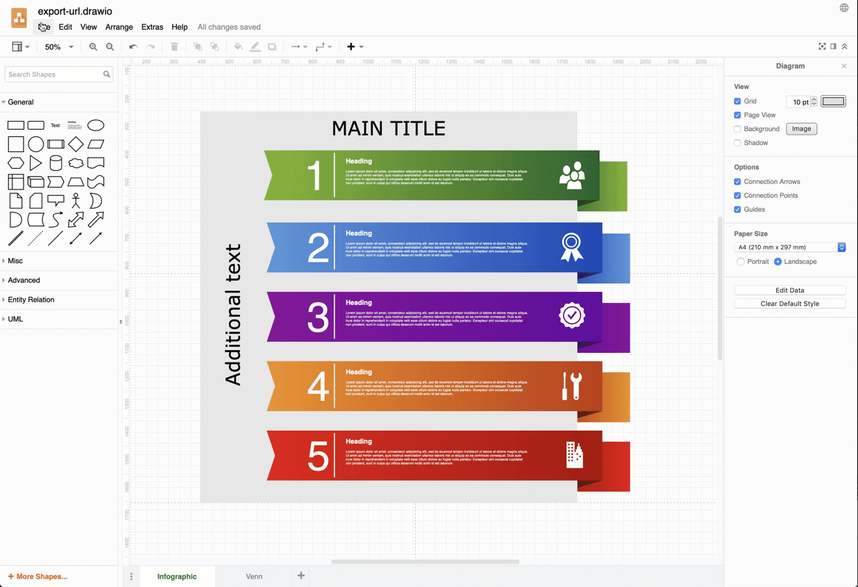 Export a diagram as a URL