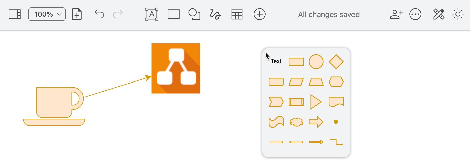 Style a shape and a connector when you start you diagram, set it as the default style, and use the double-click shape selection dialog to quickly draw the rest in the right style in diagrams.net