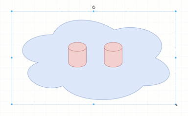 Group resize with and without the style property Resize Children enabled