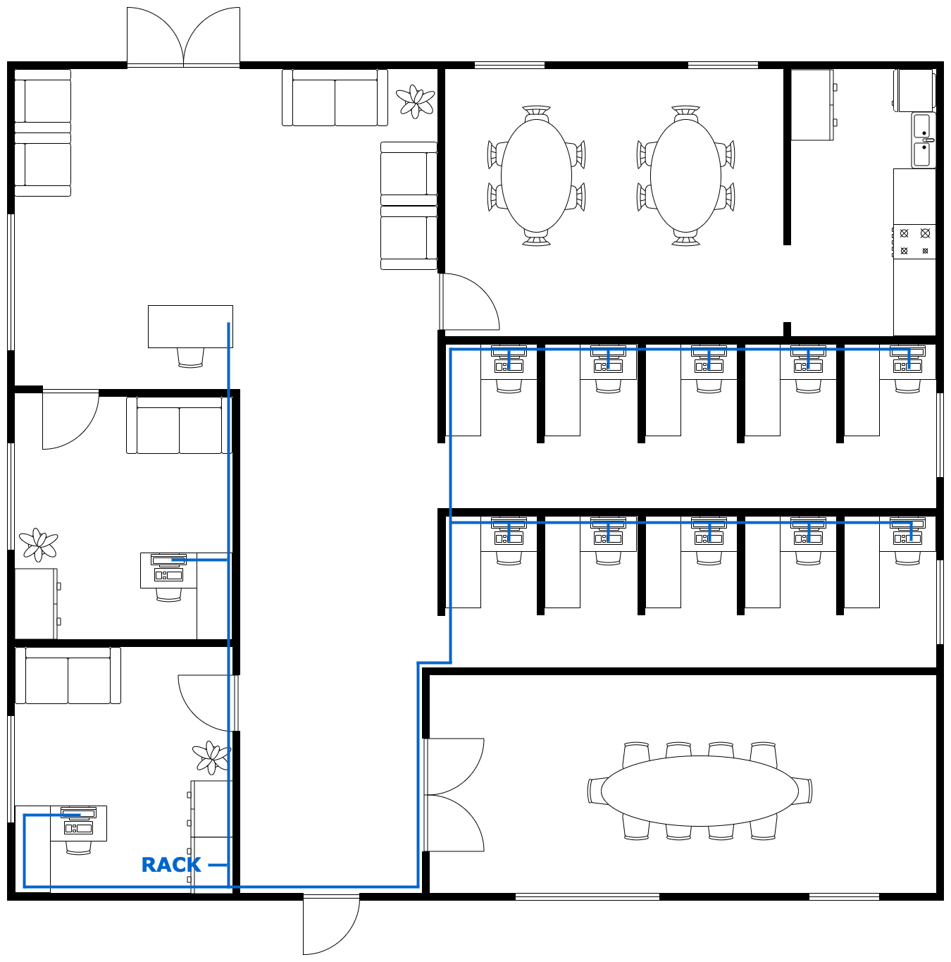 A floorplan created in diagrams.net