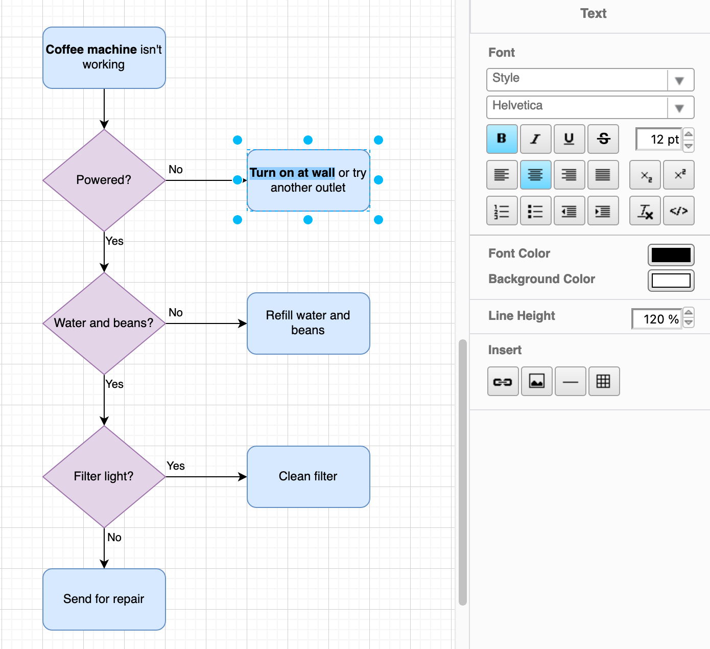 Only the Text tab in the format panel is displayed when you edit the text in a label in diagrams.net