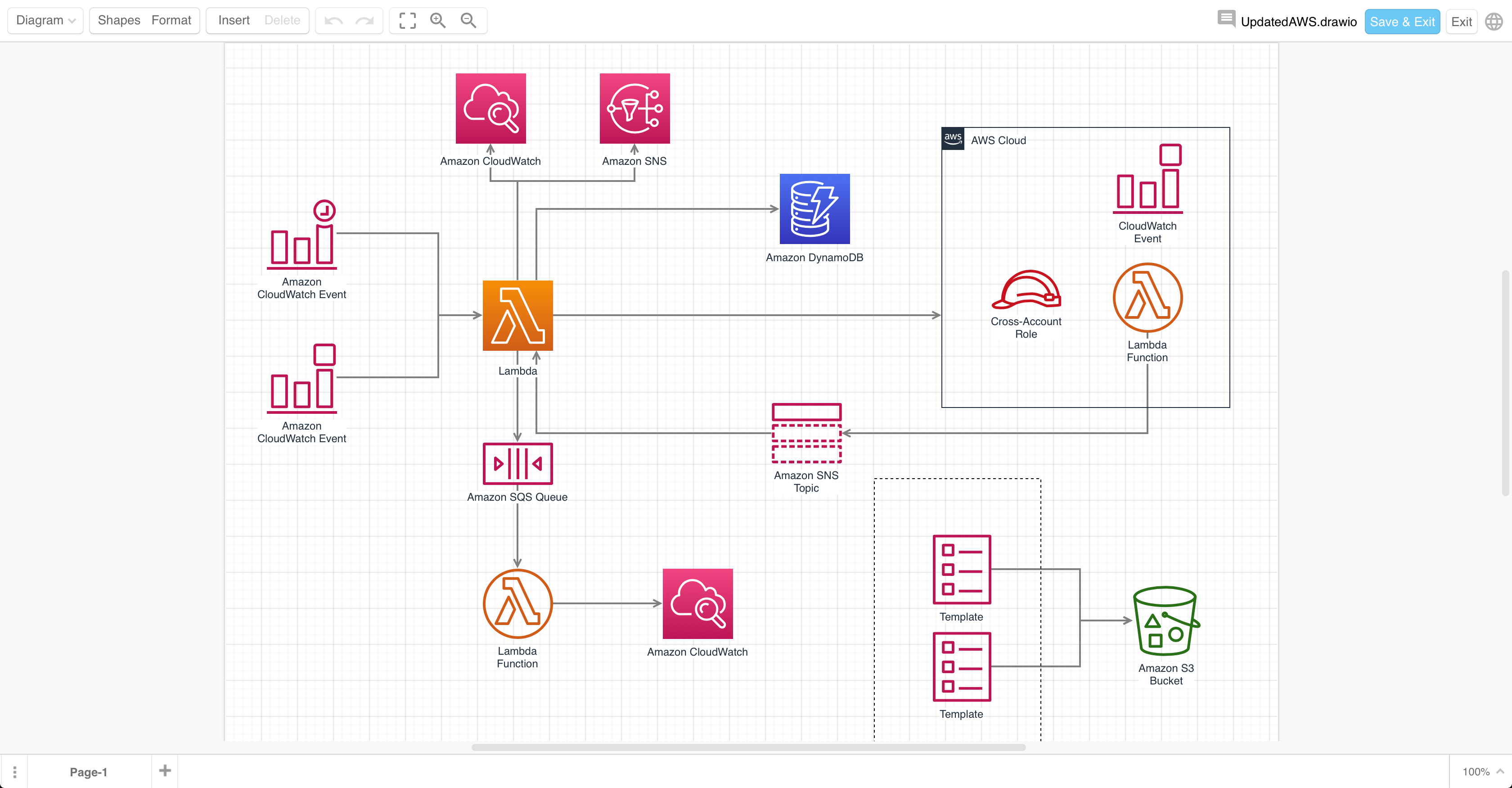 Minimal theme in draw.io for Confluence Cloud